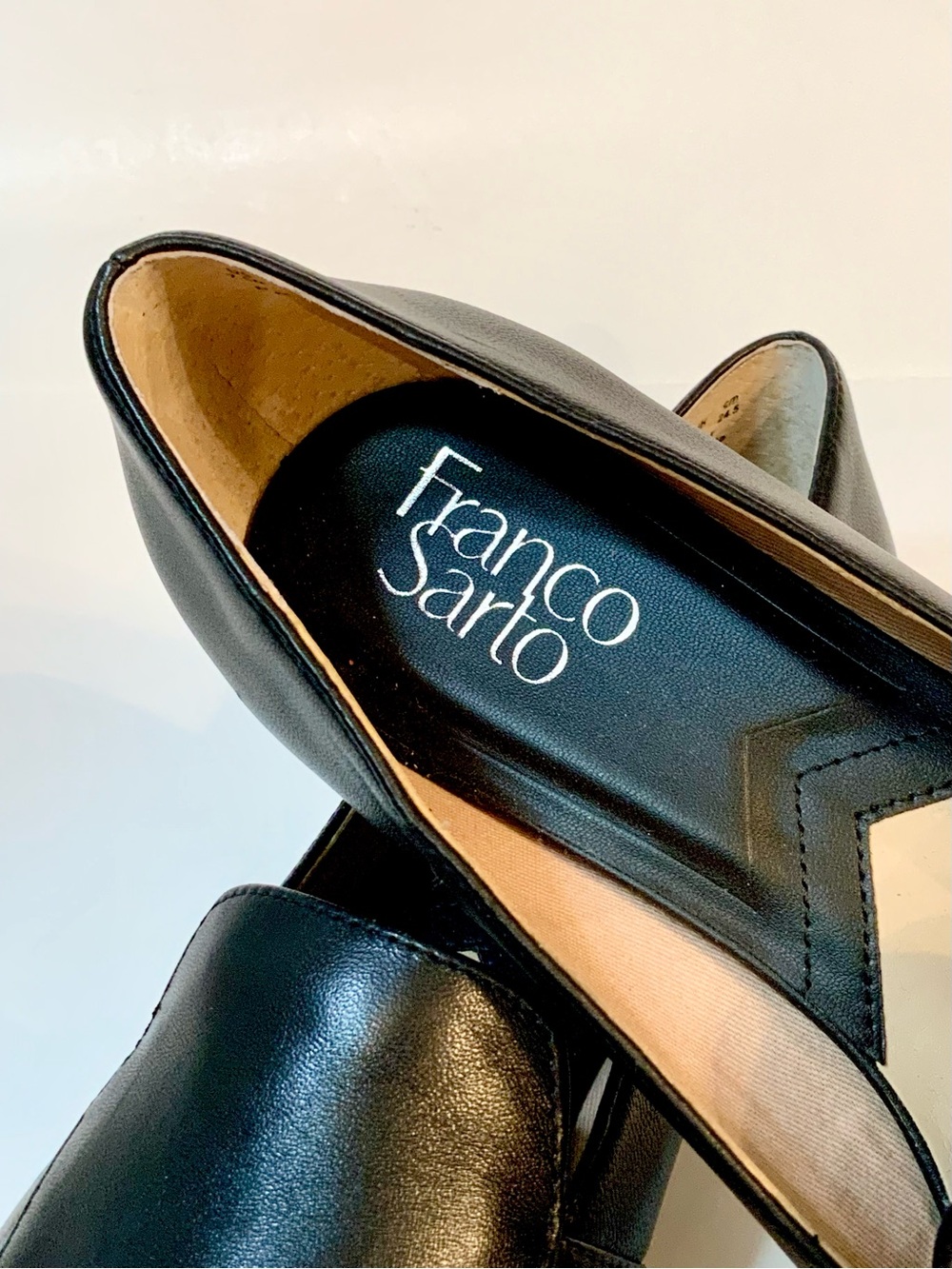 NWOT Franco Sarto Balica Leather Flat — Black - Picture 10 of 13